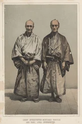 Hauptdolmetscher Mryamo Yenoski und Tako-Juro, Dolmetscher, 1855